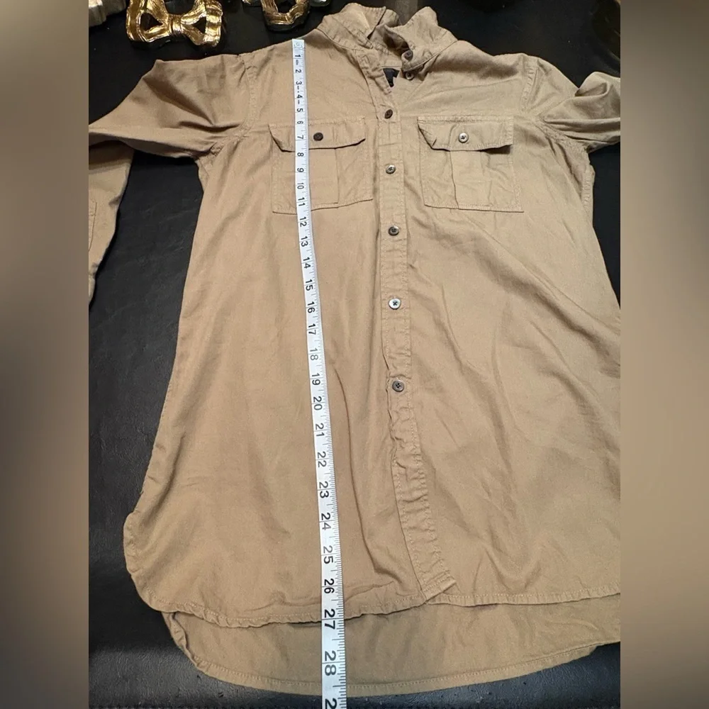 J. Crew Women's Khaki Button-Down Shirt